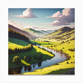 Landscape Painting 2 Canvas Print