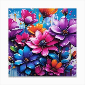 Colorful Flowers 29 Canvas Print