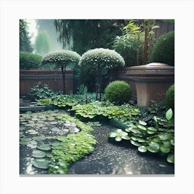 Water Lily Garden Canvas Print