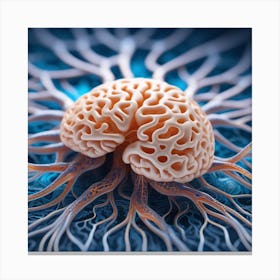 Brain With Roots Canvas Print