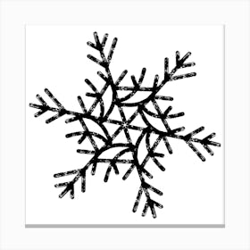 Snowflake Isolated On White Canvas Print