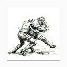 Rugby Players In Action 2 Canvas Print