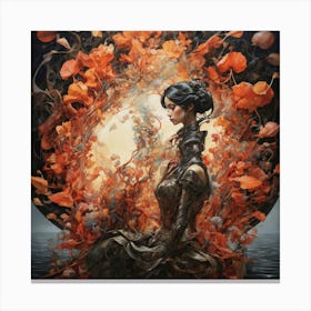 Woman Of Fire Canvas Print