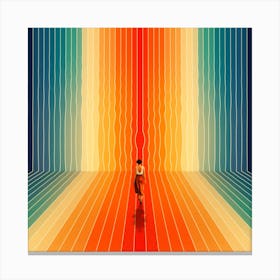 70s Summer Vibes Square Canvas Print