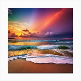 Rainbow Over The Ocean 7 Canvas Print