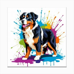 Graffiti Burmese Mountain Dog Canvas Print