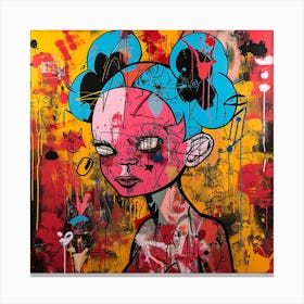 'The Girl With Blue Hair' Canvas Print