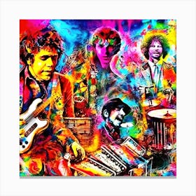 Music Collage - Johnny B Goode Inspired Canvas Print