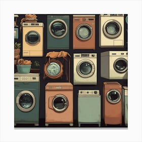 Default Default Vintage And Retro Laundry Aestethic 1 Canvas Print