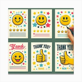 Thank You Cards Canvas Print