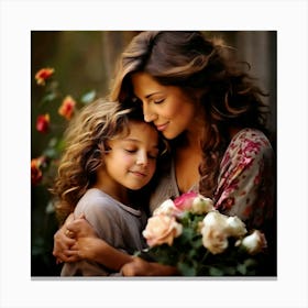 Love Family Care Warmth Joy Embrace Gratitude Flowers Celebration Motherhood Appreciatio (3) Canvas Print