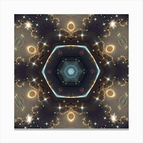 Moon Kaleidoscope Canvas Print