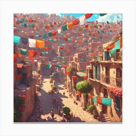 City Of Flags Canvas Print