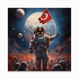 Astronaut In Space Canvas Print