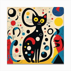 Joan Miro Inspired Cats Exhibition Poster Art Print Canvas Print