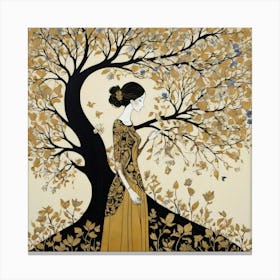 Woman Under A Tree Canvas Print