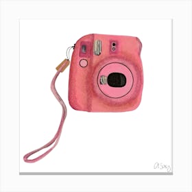 Pink Camera Canvas Print