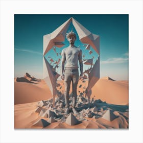 Man In The Desert 10 Canvas Print