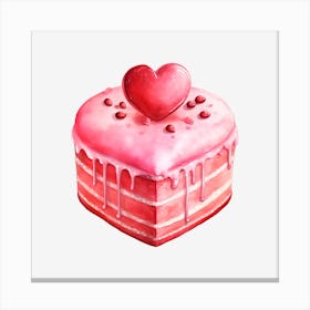 Valentine'S Day Cake Canvas Print