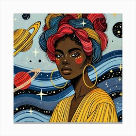 Aurania Celestial Portrait Canvas Print