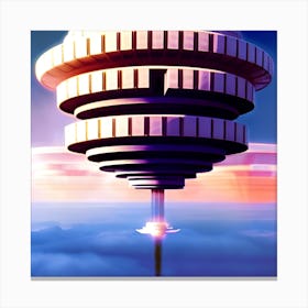 Cloud Spaceship Canvas Print