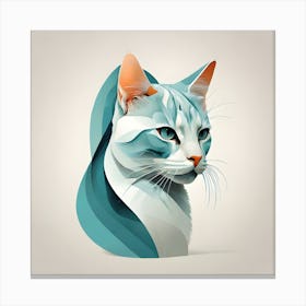 Abstract Portrait Of A Cat Canvas Print