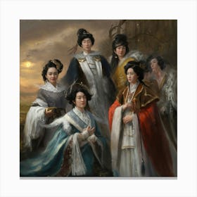 Four Chinese Women Canvas Print