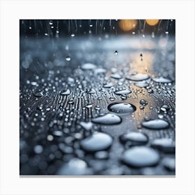 Raindrops On A Window 3 Canvas Print