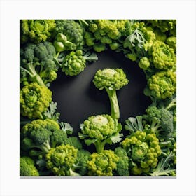 Broccoli In A Circle 5 Canvas Print