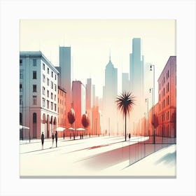 Abstract City Background Canvas Print