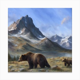 Grizzlies of the Northern Rockies Canvas Print