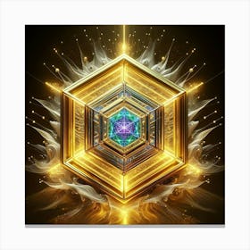Golden Cube 2 Canvas Print