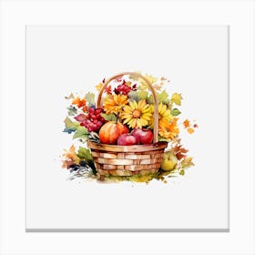 Basket Of Fruit Canvas Print