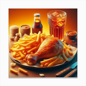 Chicken Food Restaurant30 Canvas Print