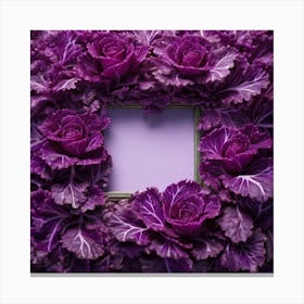 Frame Created From Red Cabbage Sprouts On Edges And Nothing In Middle Trending On Artstation Sharp (7) Canvas Print