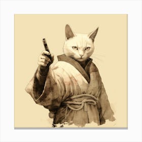Samurai Cat 1 Canvas Print