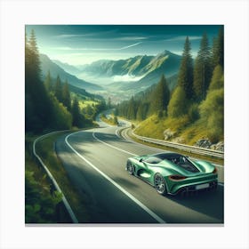 Aston Martin green 2 Canvas Print