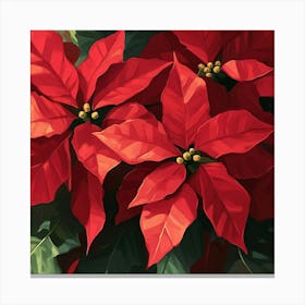 Poinsettia Canvas Print