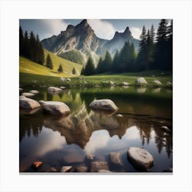 Reflection In A Lake Canvas Print