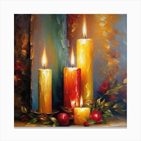 Three Candles 1 Canvas Print
