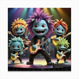 Smurfs On Stage Canvas Print