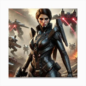 Captain Varya Korvin Converted Canvas Print