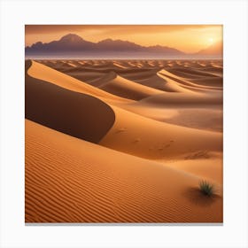 Sunset In The Desert 4 Canvas Print