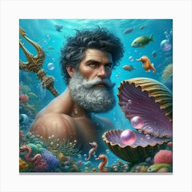 God Of The Sea 3 Canvas Print