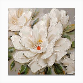 White Flowers 3 Canvas Print