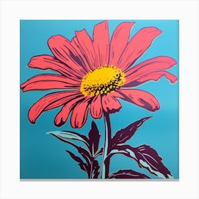 Daisy 2 Pop Art Illustration Square Canvas Print