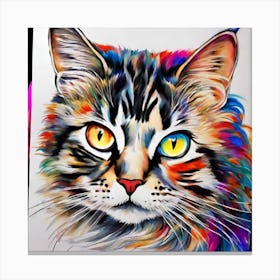 Colorful Cat Canvas Print