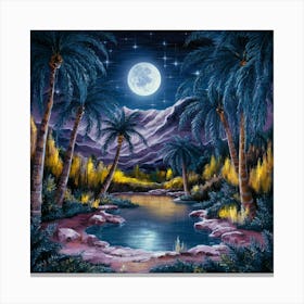 moonlit oasis 4 Canvas Print