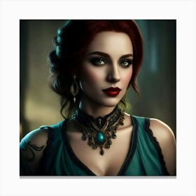 Emerald Temptation Canvas Print