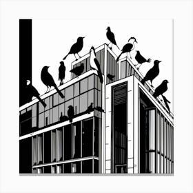 A Stunning Monochrome Illustration Of Various Bird 2odj Mwcrbqzsr7 X41pfg Pzkq3m1tqak7rfj5i6xrhg Canvas Print